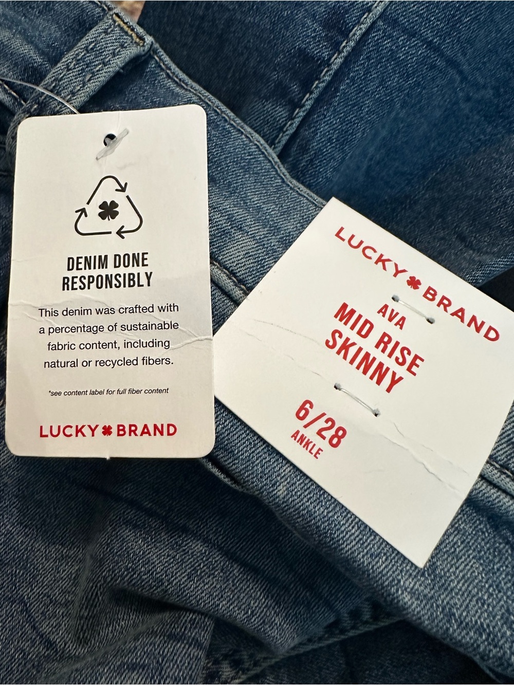 NWT Lucky Brand Mid Rise Ava Skinny Jeans Size 28 - Picture 9 of 11